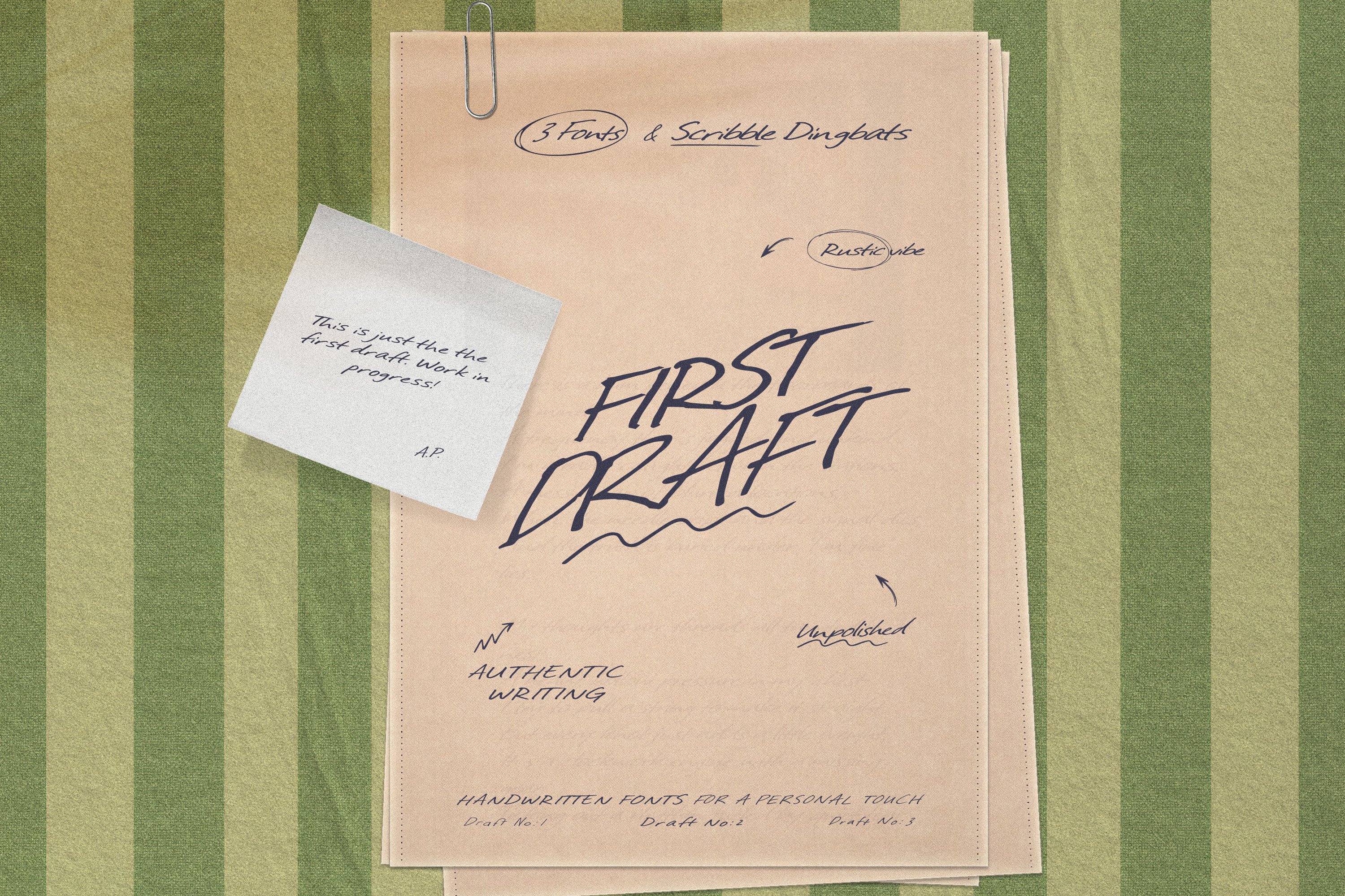Handwritten Rough Draft First Draft - Rough Handwritten Script Fonts