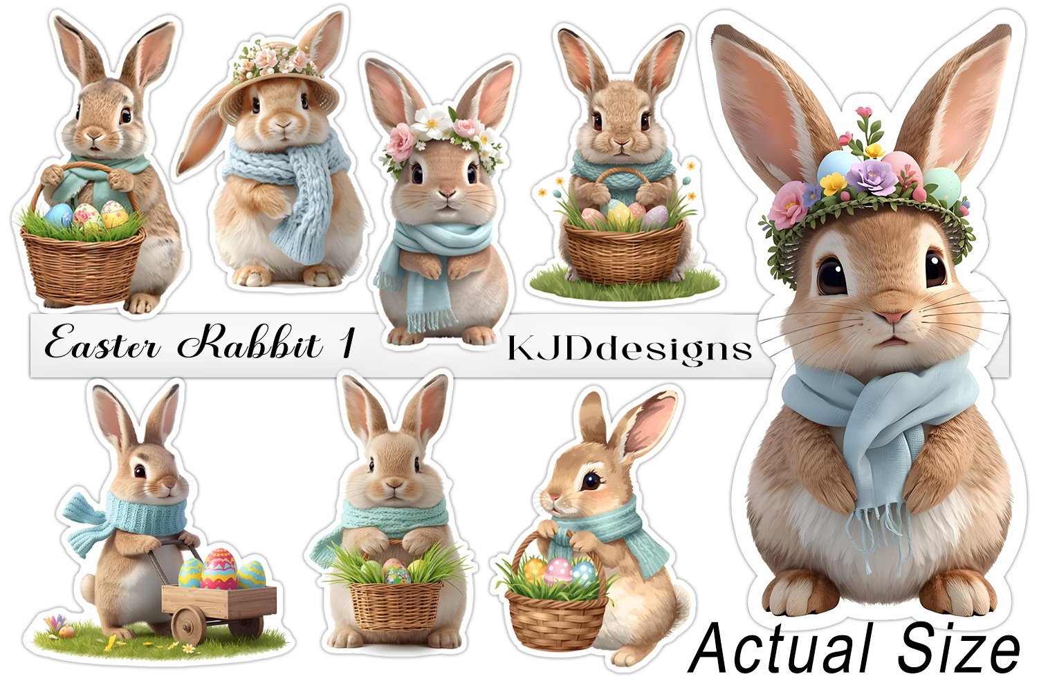 Easter Rabbit Stickers 1 - Payhip