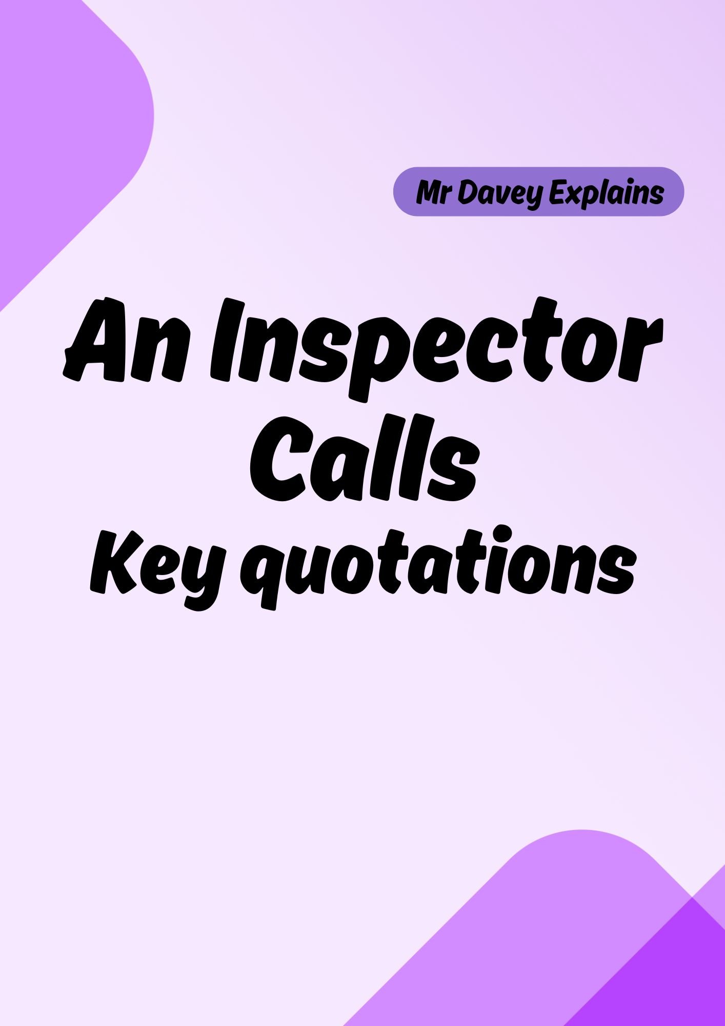 An Inspector Calls quotation sheet - Payhip