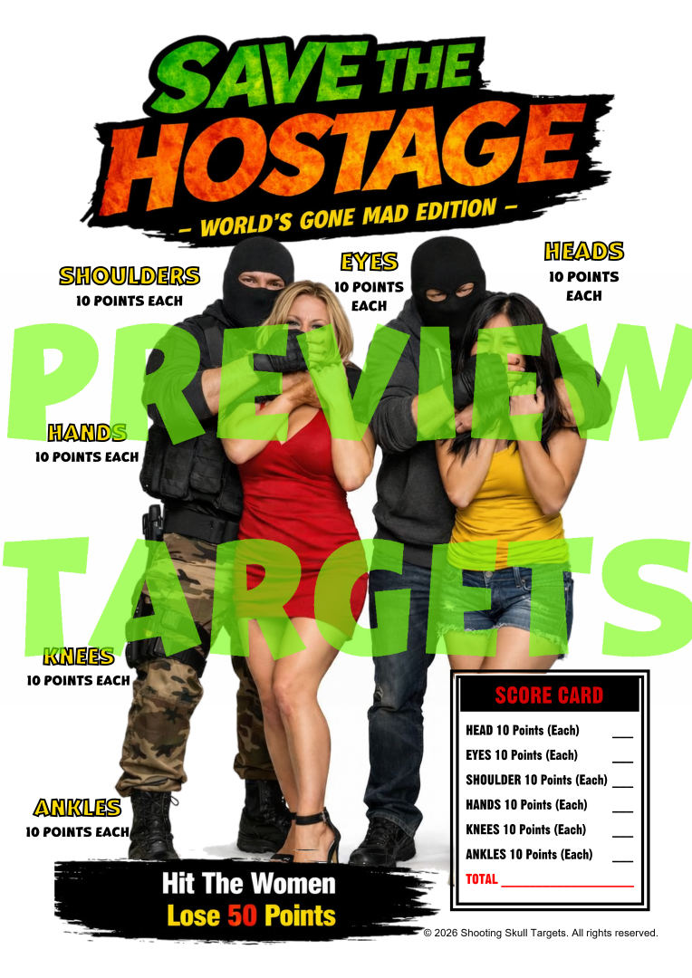 World’s Gone Mad Edition airgun target – unique hostage design