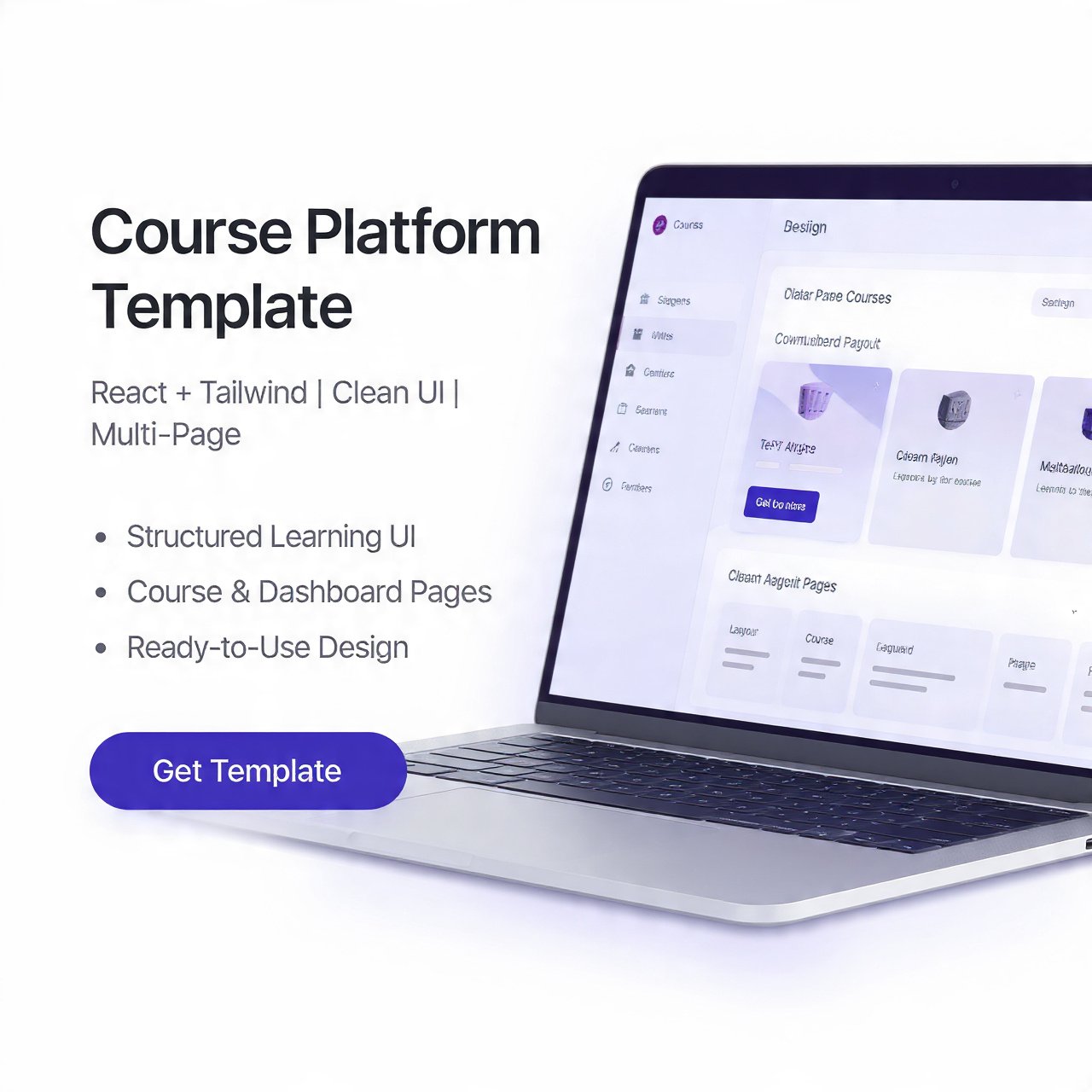 Modern Learning Platform Template (React Tailwind) - Payhip