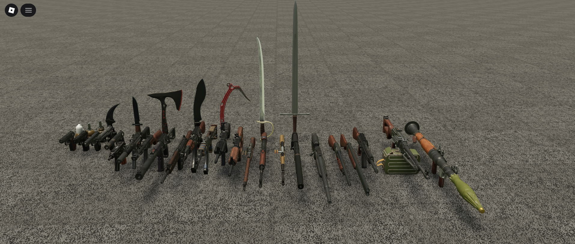 Free Weapons Pack – Roblox Melee & Firearms Asset Collection