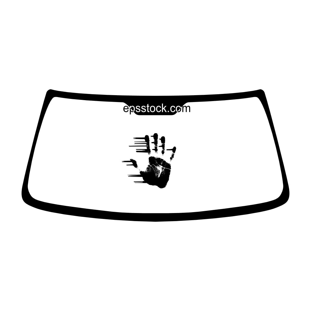 Windshield fogging, black isolated silhouette