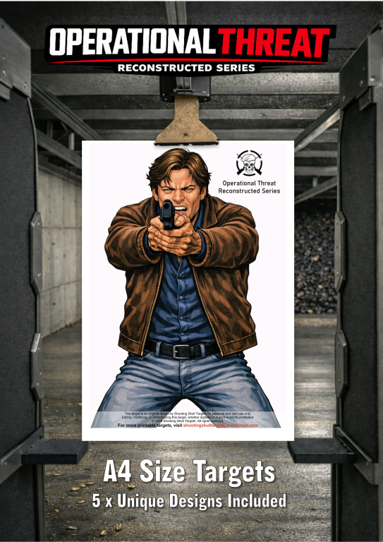 A4 Printable Airgun Targets PDF – Threat & Hostage Set (5 Designs)