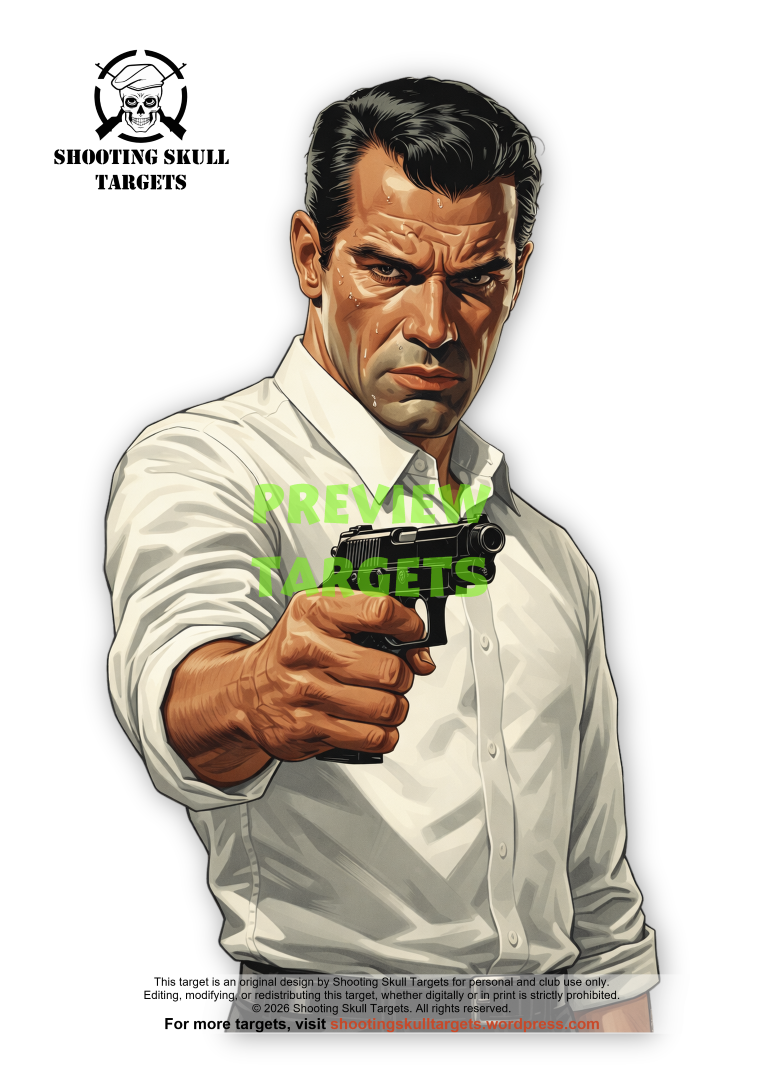 Critical Point Target Set – Target 1 without target zones, A4 printable shooting target