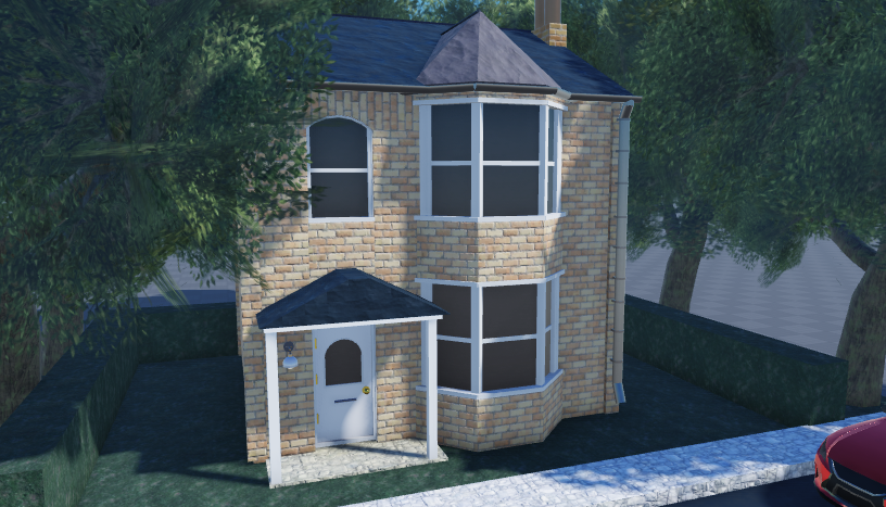 Roblox british style buildings exterior low poly pack