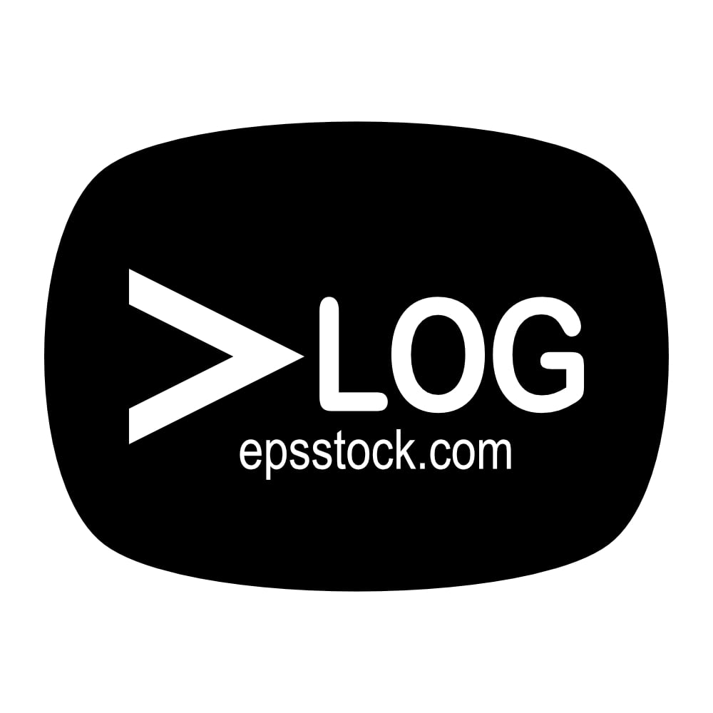 vlog symbol, Black Isolated Silhouette