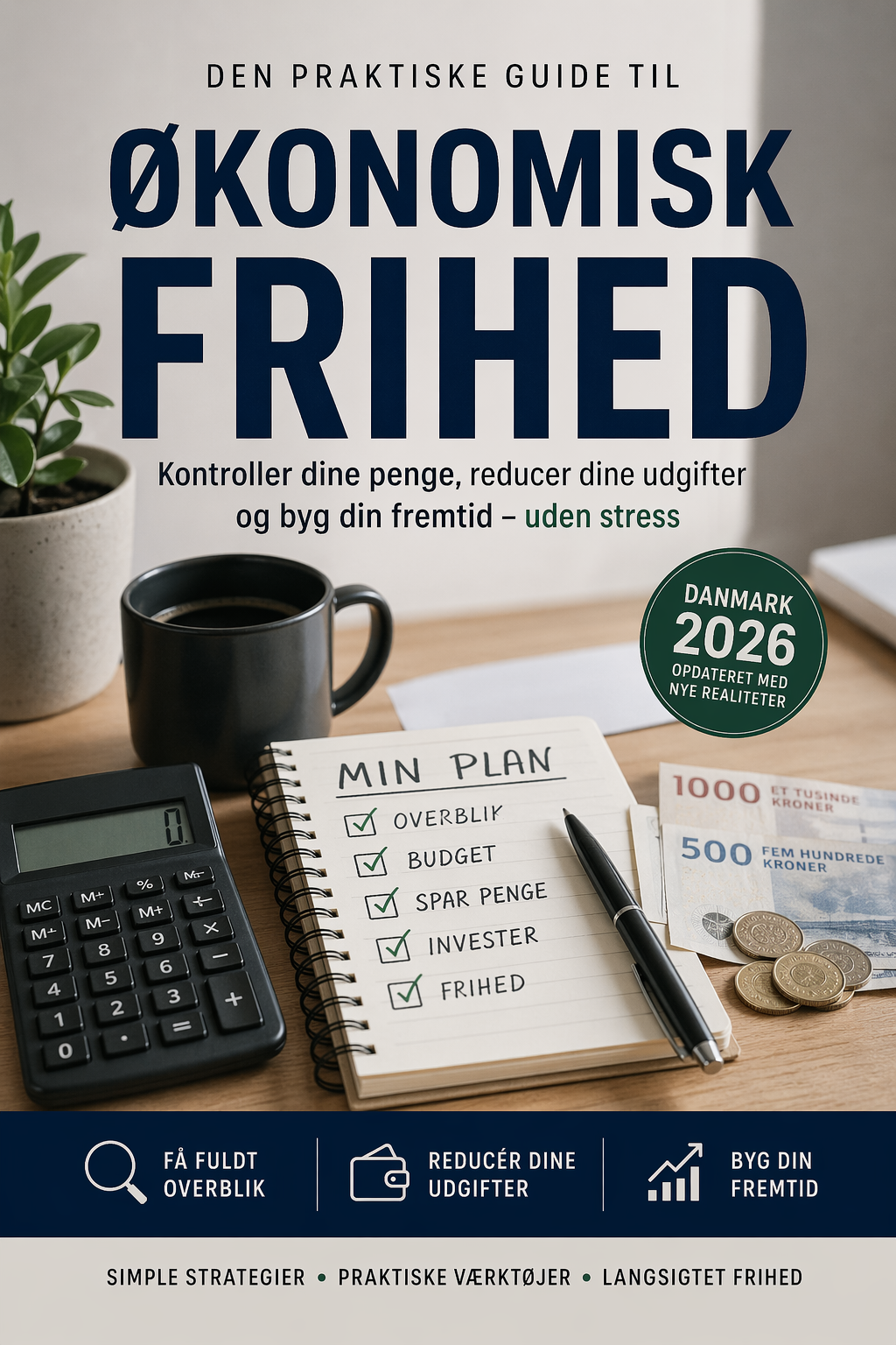 privatøkonomi, budget kontrol, spar penge, stop udgifter, økonomisk overblik, penge stress, penge styring, økonomisk frihed, daglig økonomi, økonomi Danmark 2026, personlig økonomi, reducér udgifter, penge system, økonomi guide, spar penge hurtigt,