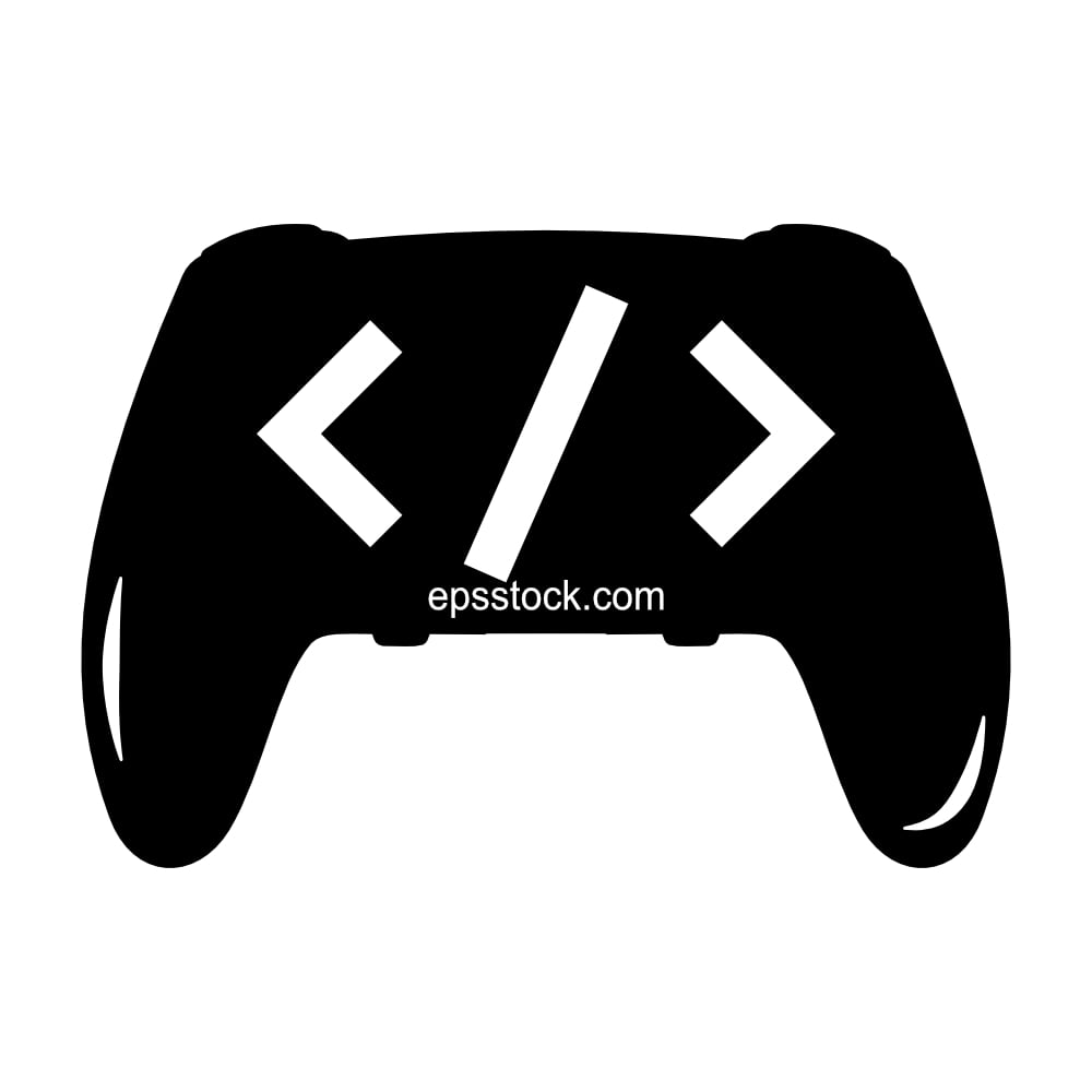 game dev, black vector silhouette