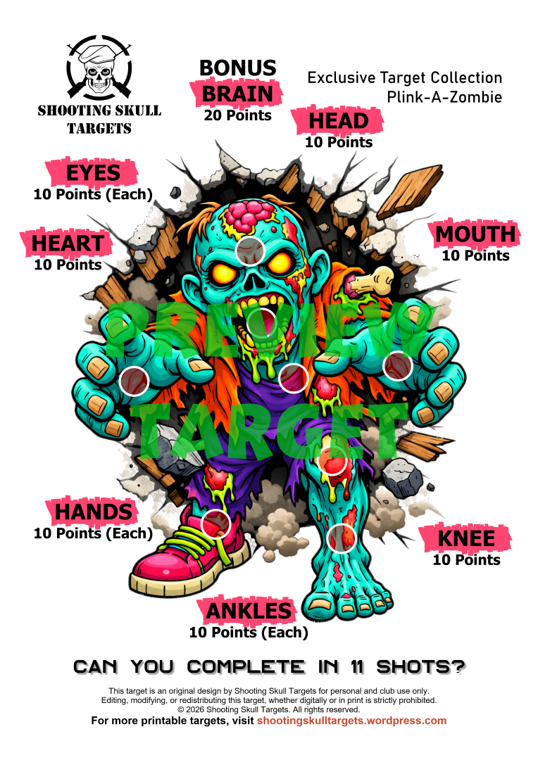 Printable Zombie Targets for Airguns, BB Guns & Airsoft | Plink‑A‑Zombie