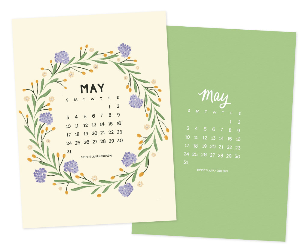 iPad floral wallpaper calendar for May 2026