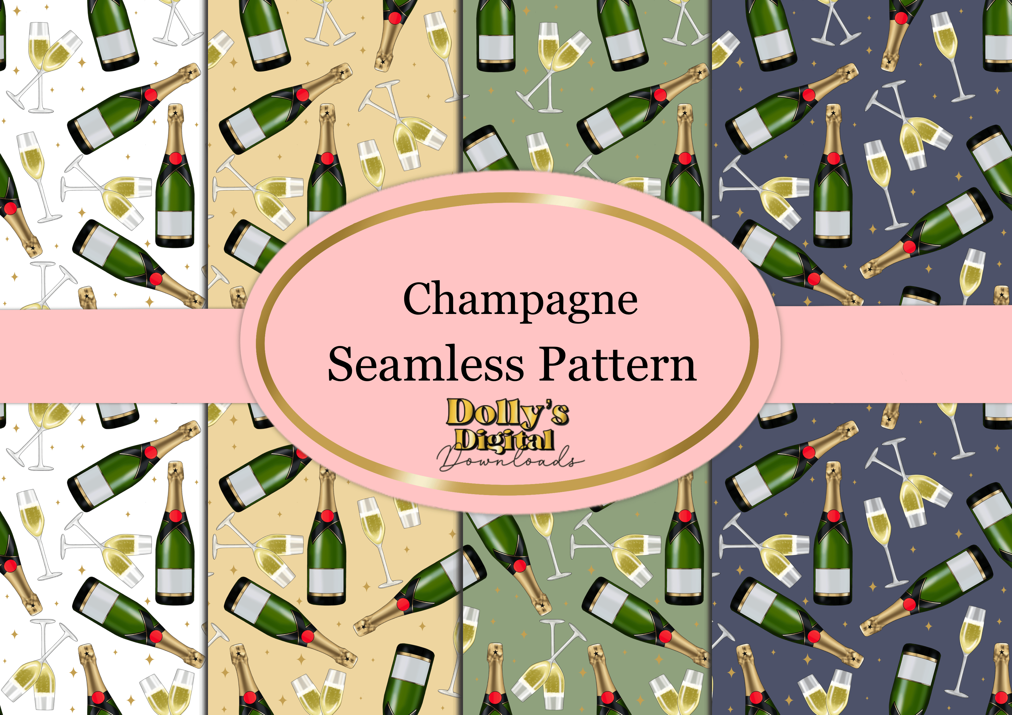 Champagne Seamless Patterns - Payhip