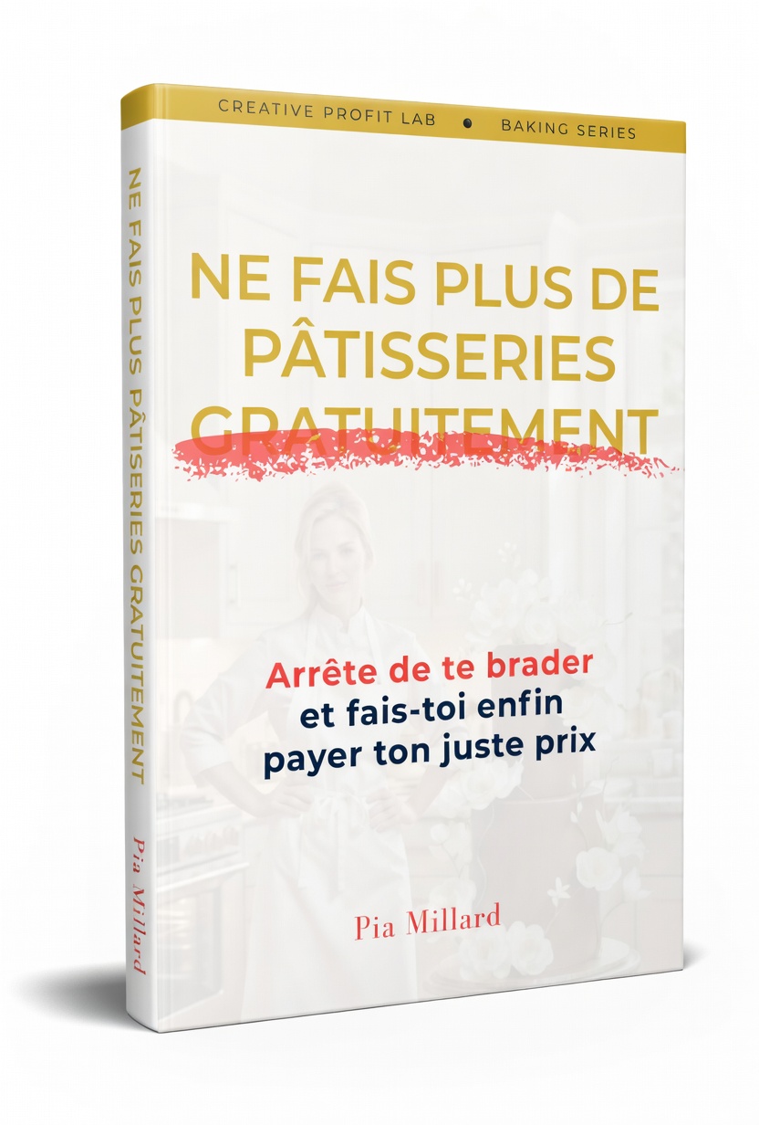 Guide pratique pour les pâtissières qui veulent arrêter de travailler gratuitement. Apprenez à calculer votre vrai coût, poser vos prix avec confiance et transformer votre passion en entreprise rentable.