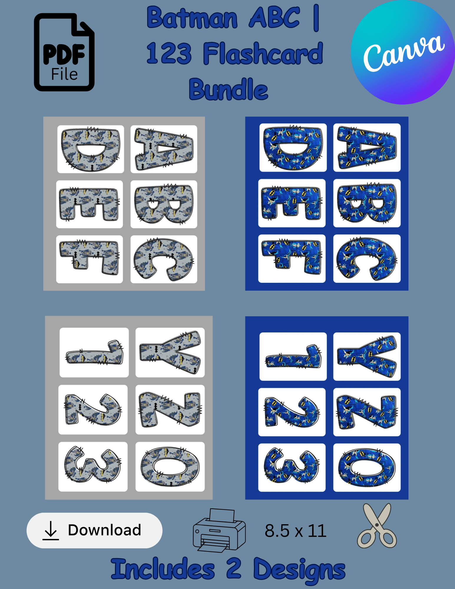 Batman ABC | 123 Flashcards - Payhip