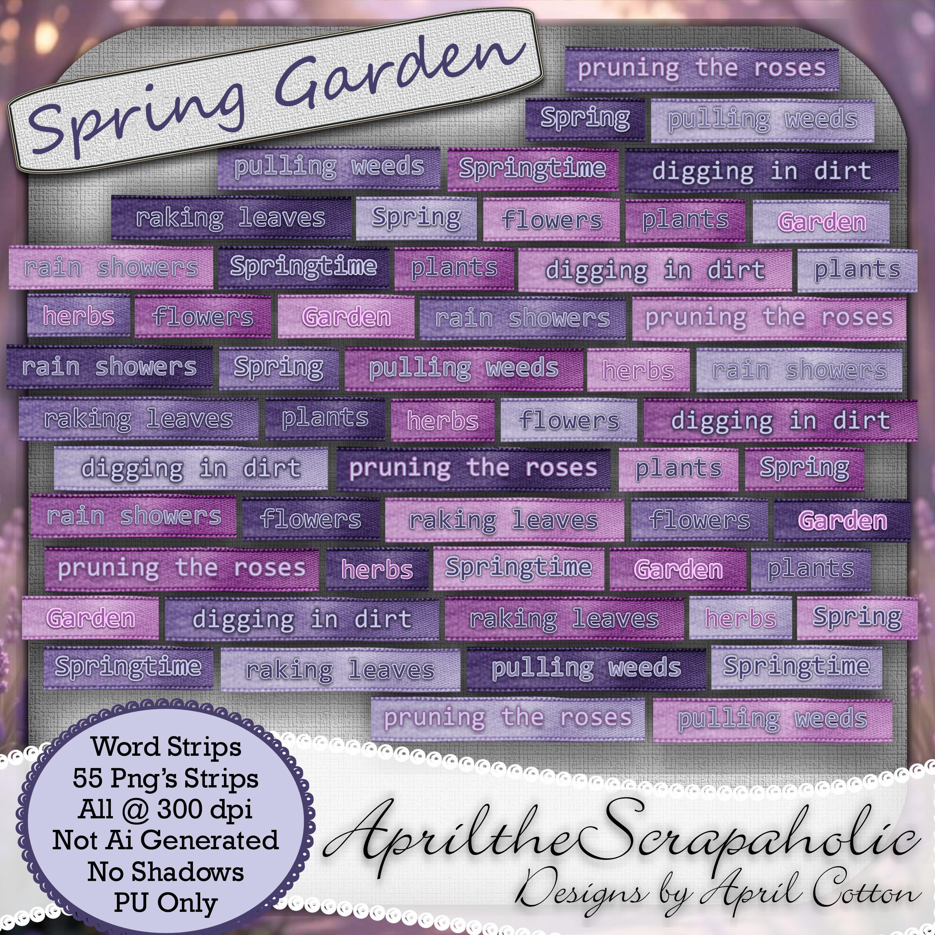 Spring Garden - Word Strips - Payhip