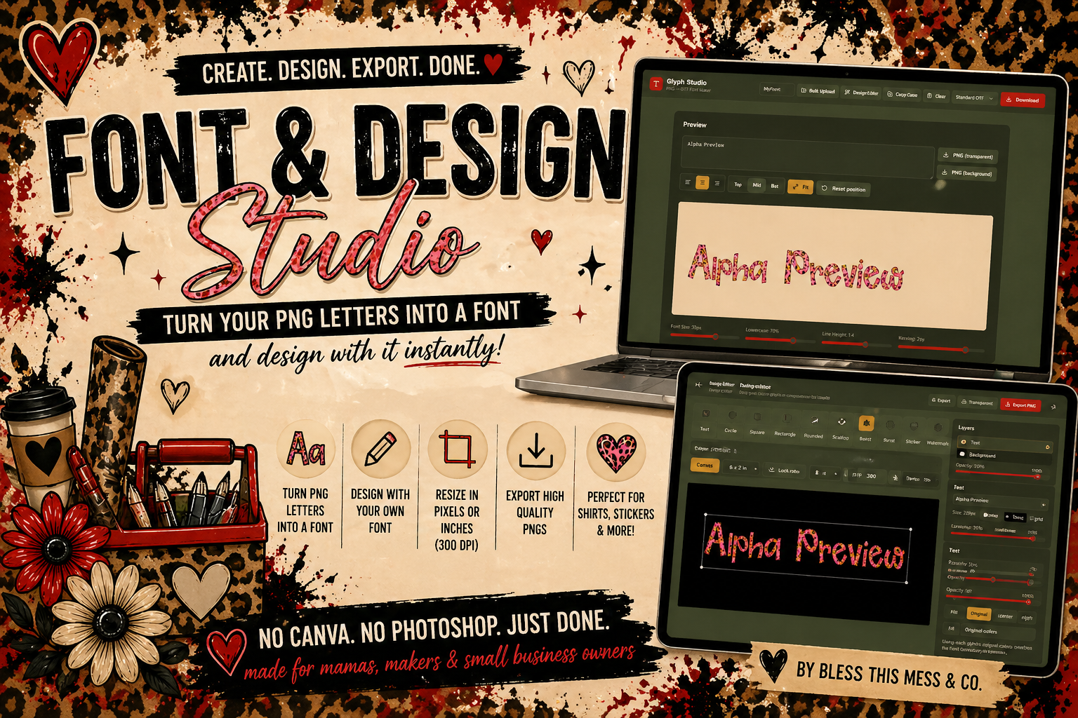 BTM Font & Design Studio - PNG to Font Design Studio - Payhip