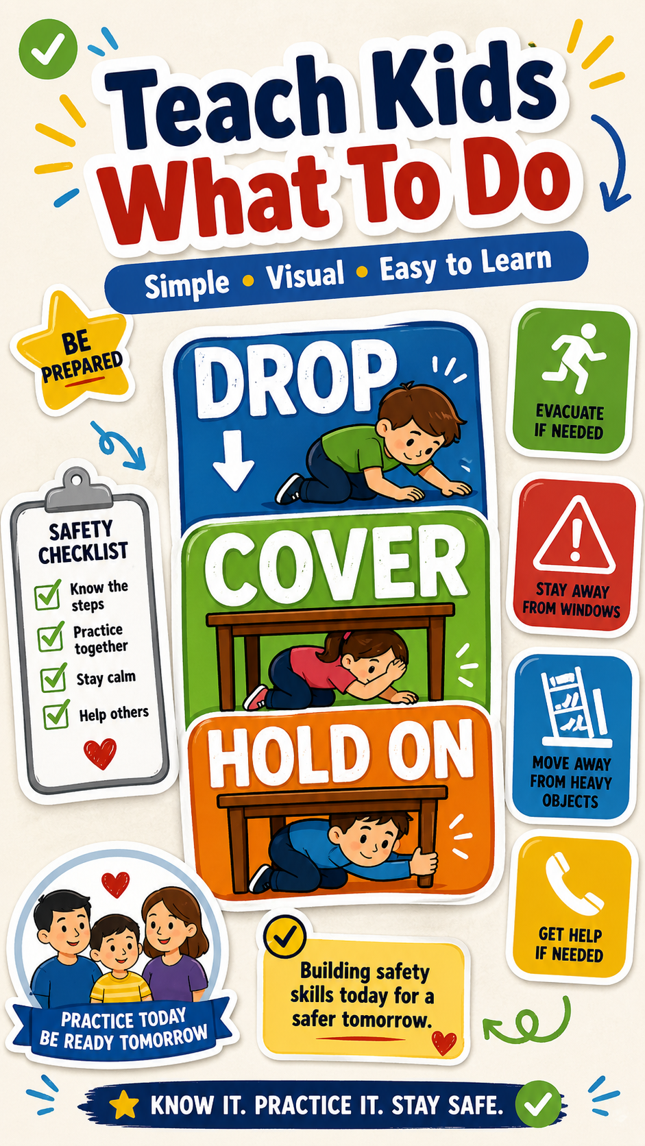 Earthquake Awareness & Remembrance Sticker Pack (10 Pages) | Printable Safety & Memory Stickers | Kids-Friendly | Instant Download