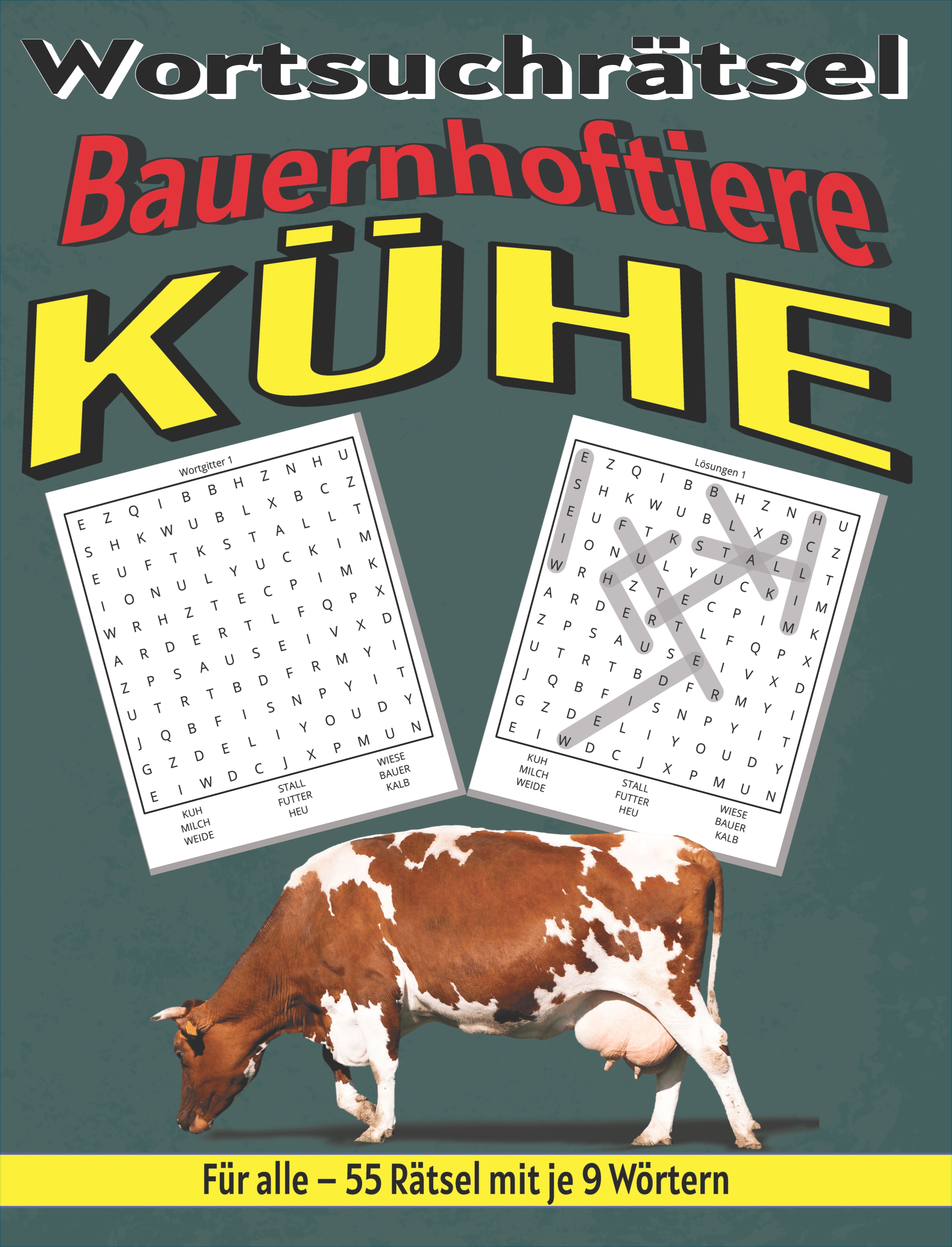 Kühe: Wortsuchrätsel für alle – Rätsel zum Ausdrucken – PDF - Payhip