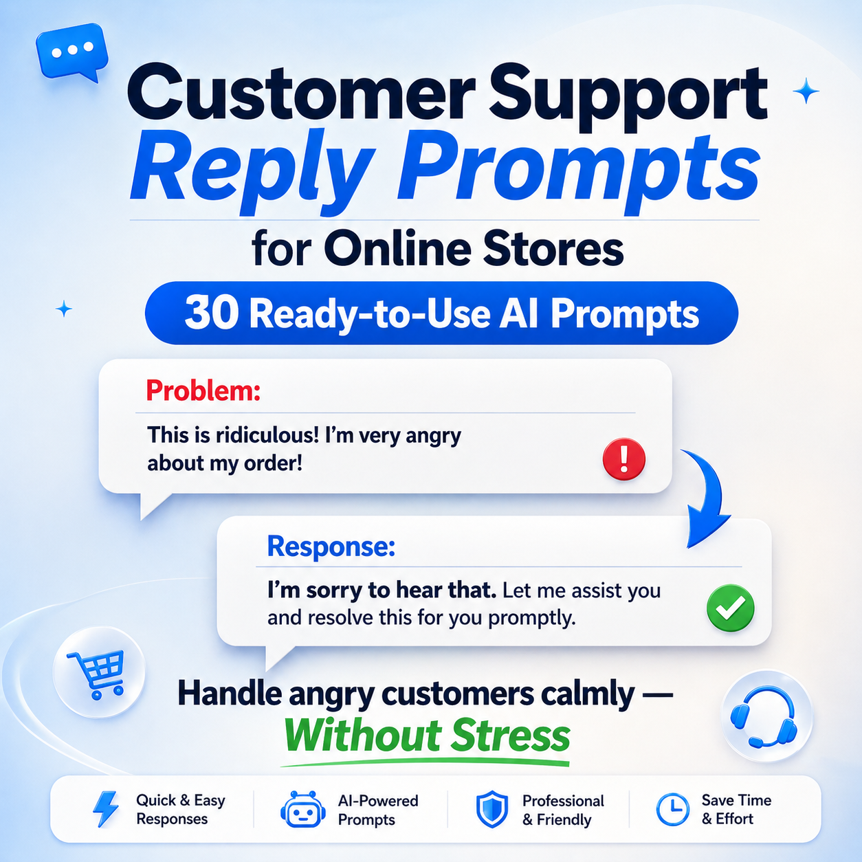 Customer Support Reply Prompts for Online Stores