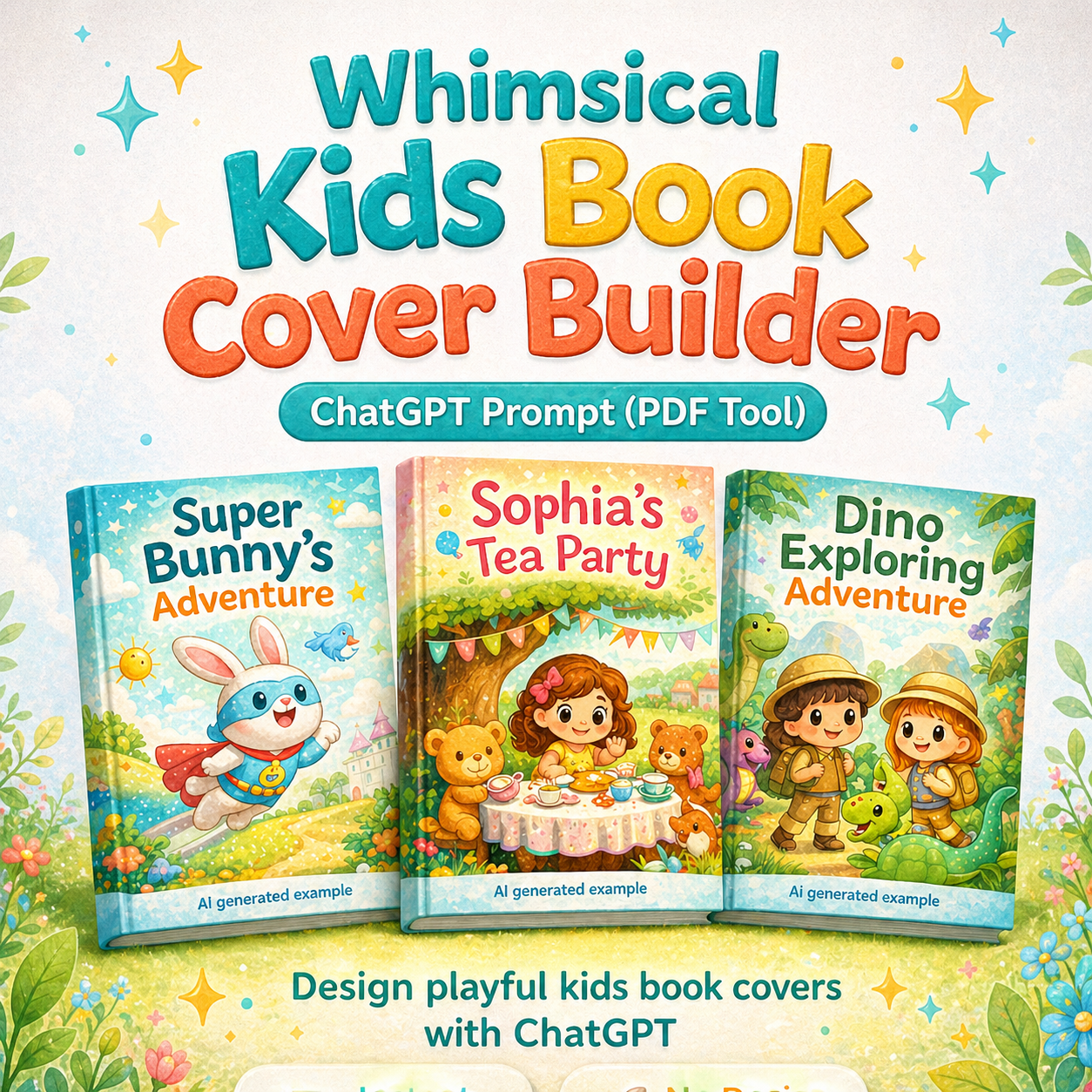 Whimsical Kids Book Cover Builder - ChatGPT Prompt to Create Children’s Book Covers in Minutes
