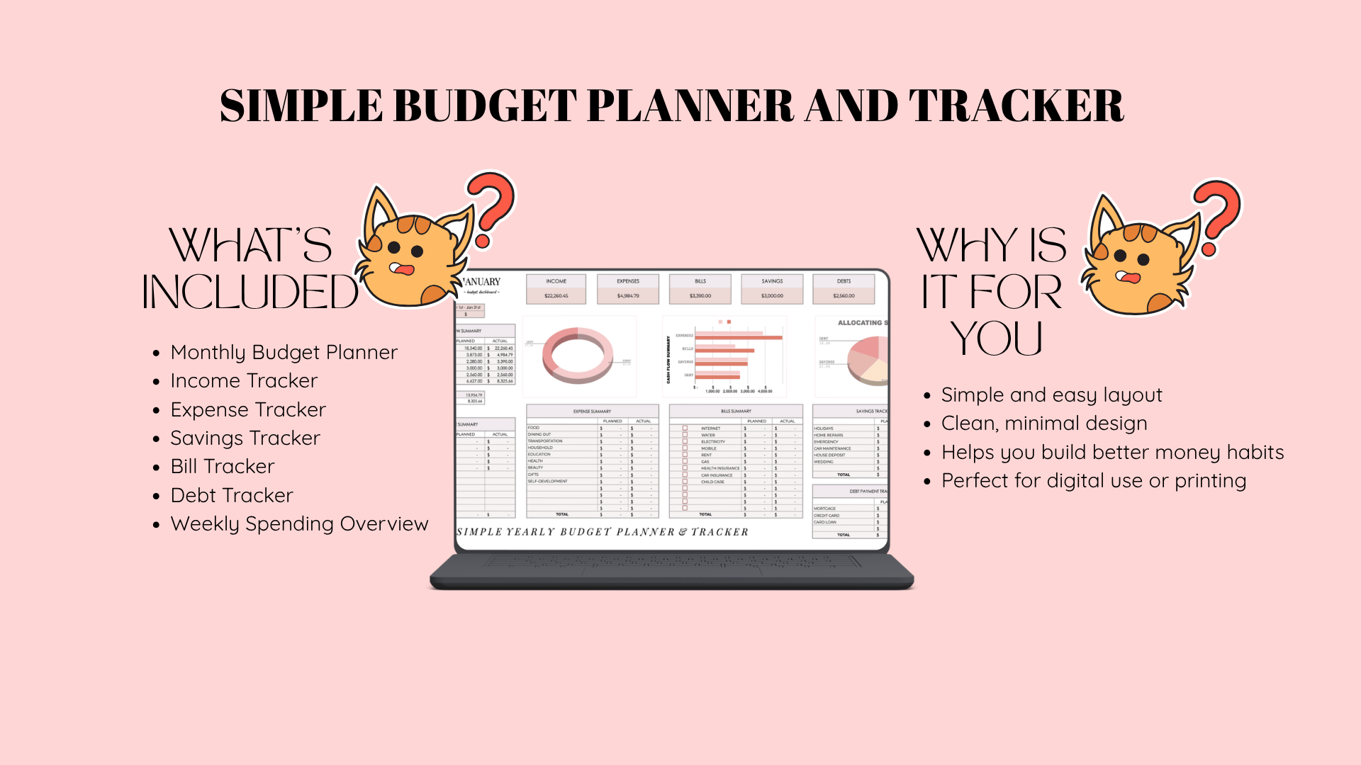 SIMPLE BUDGET PLANNER & TRACKER - Payhip