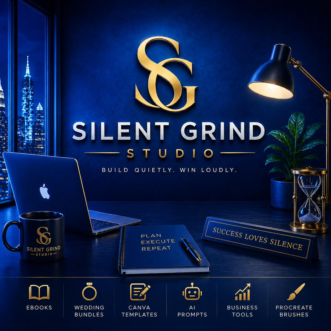 Silent Grind Studio branding