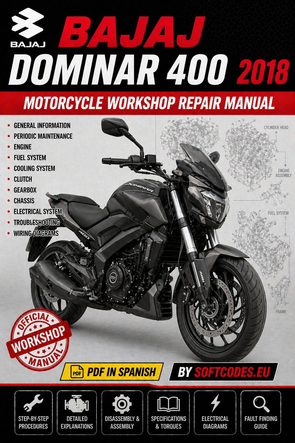Bajaj Dominar 400 2018 Workshop Repair Manual PDF