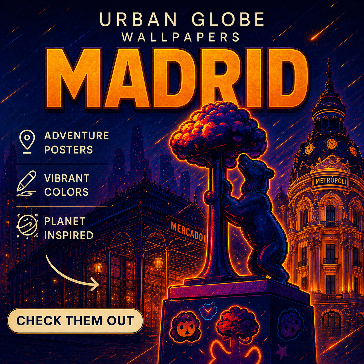 Urban Globe Wallpapers – 9 City Adventure Posters