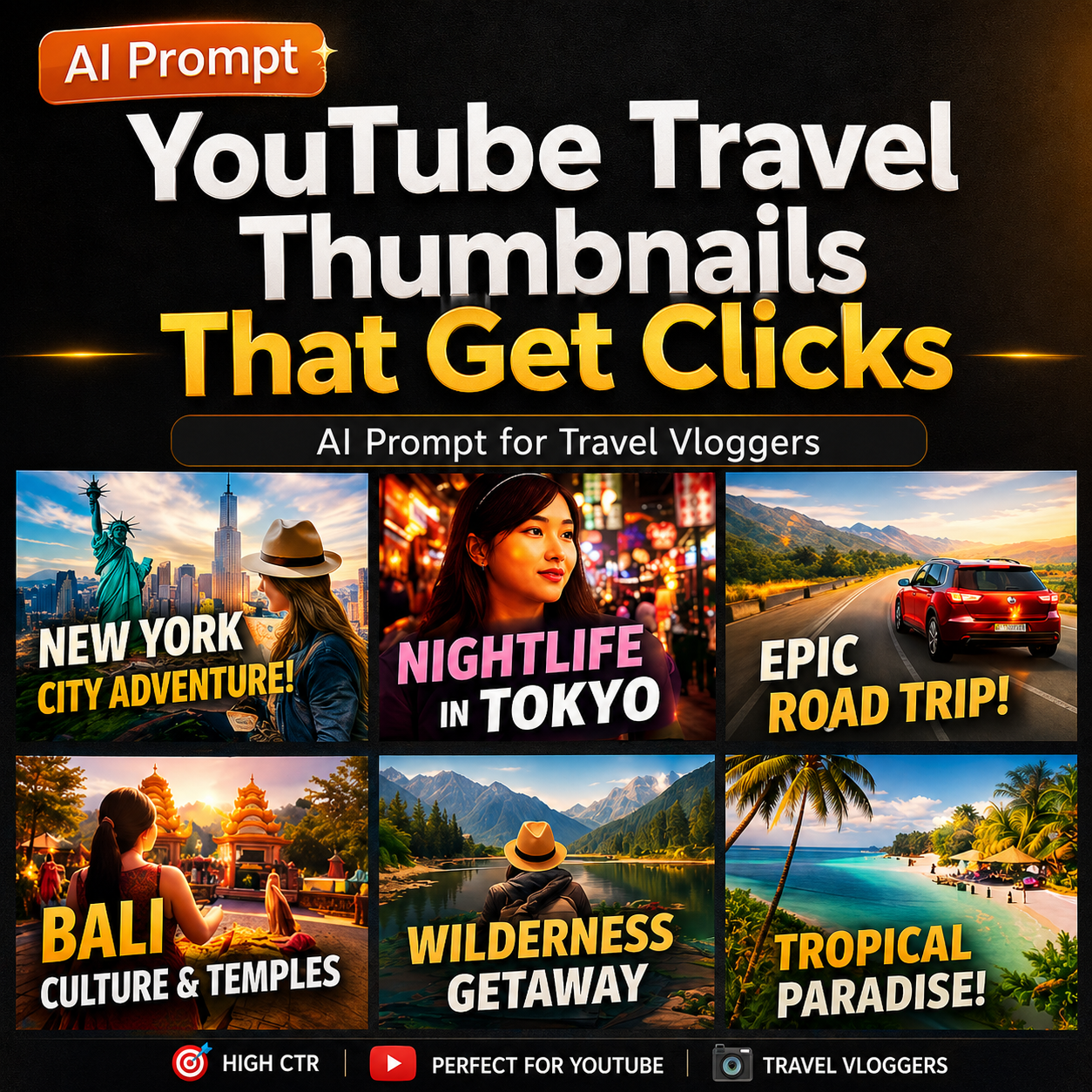 YouTube Travel Thumbnails That Get Clicks – AI Prompt