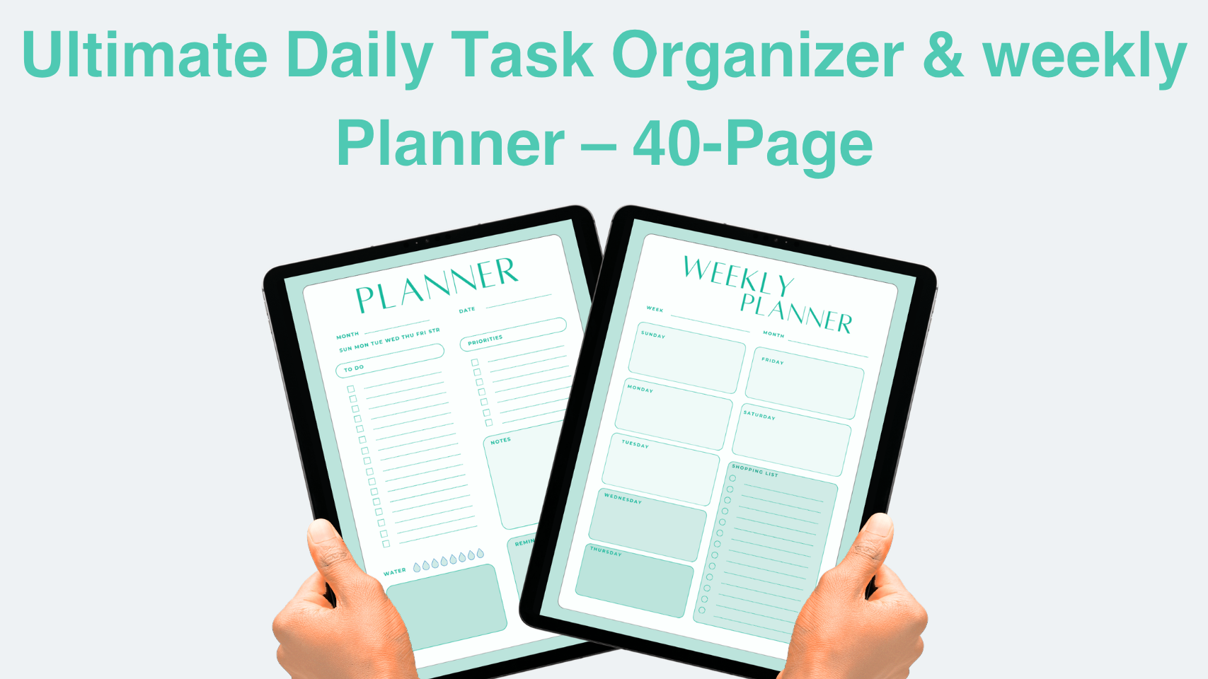 Ultimate Daily Task Organizer & Weekly Planner – 40-Page - Payhip
