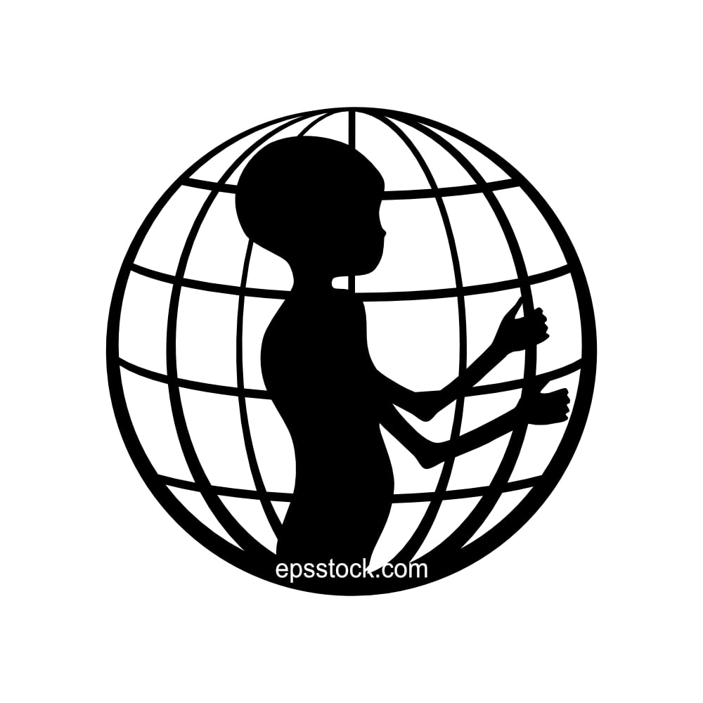 Global food crisis, black isolated vector silhouette