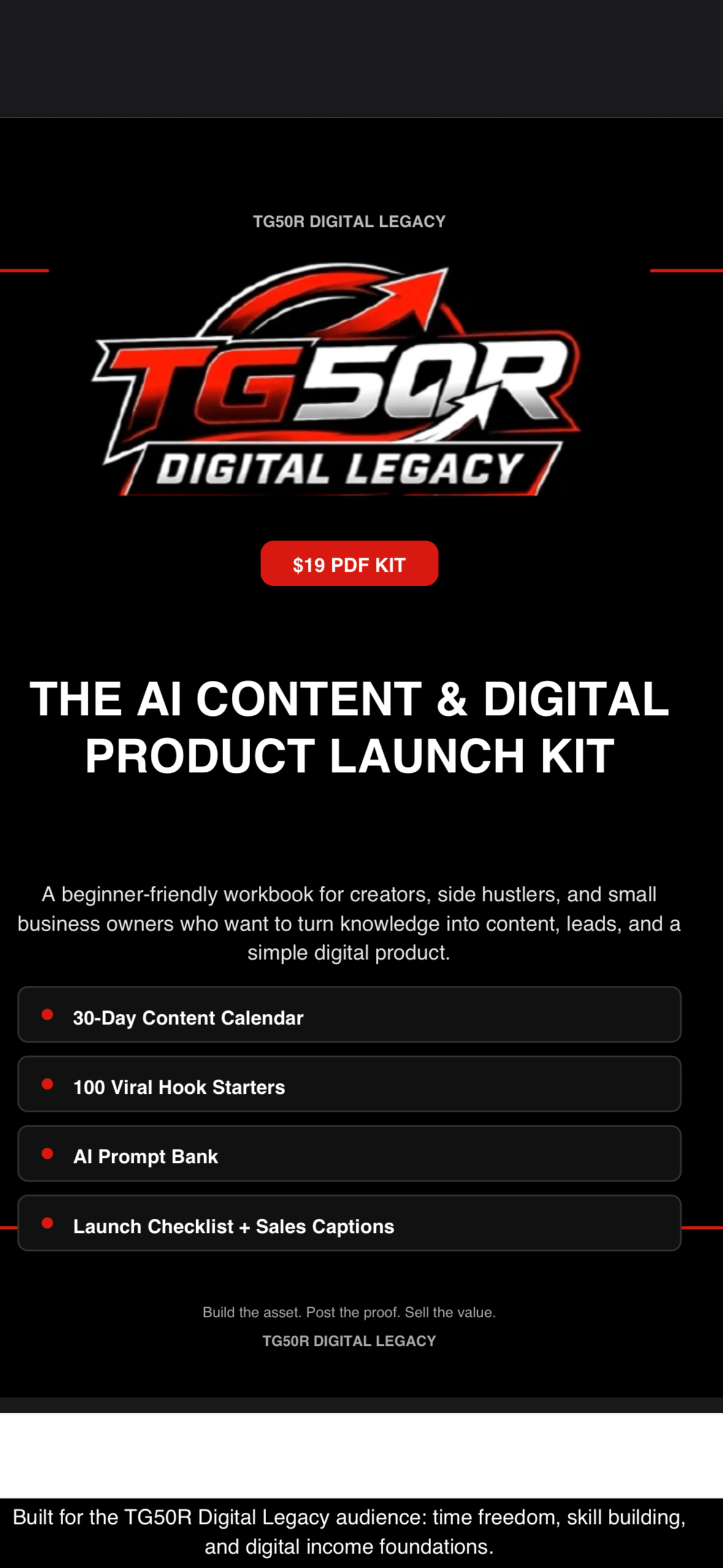 THE $19 AI CONTENT & DIGITAL PRODUCT LAUNCH KIT - Payhip