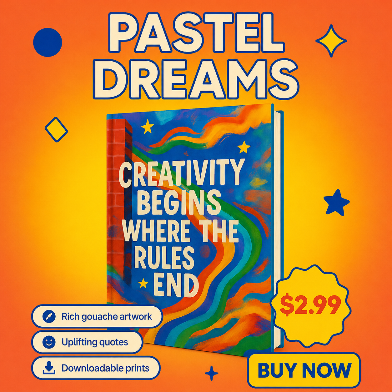 Pastel Dreams: 10 Hand-Painted Inspirational Posters