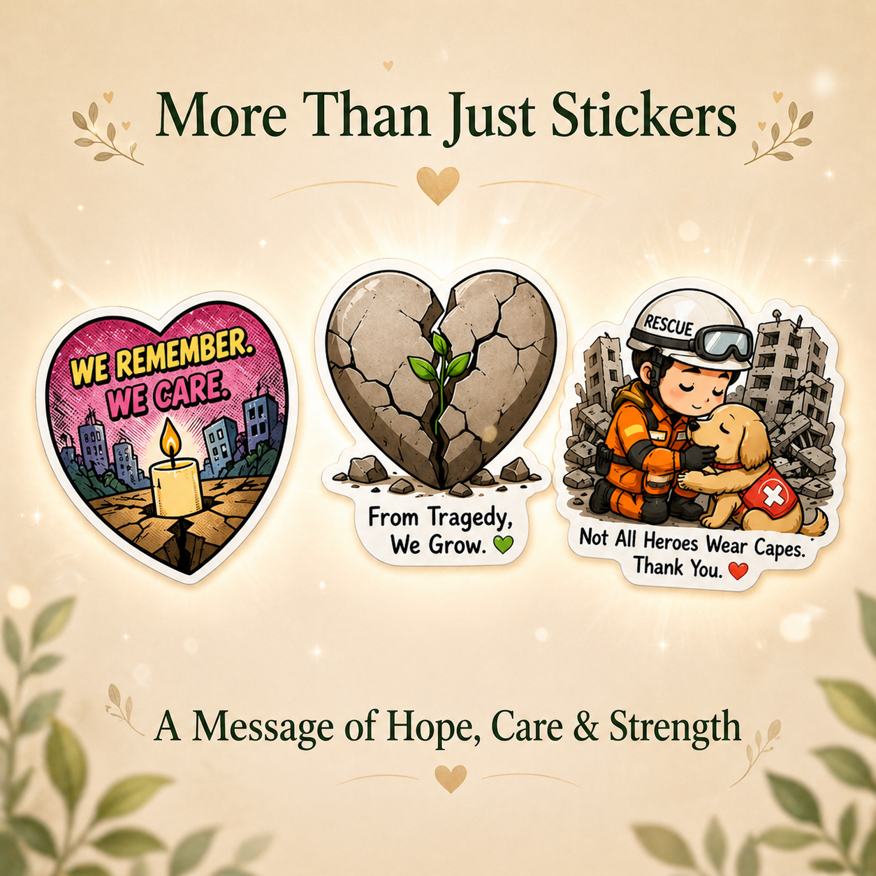 Earthquake Awareness & Remembrance Sticker Sheet (Printable)