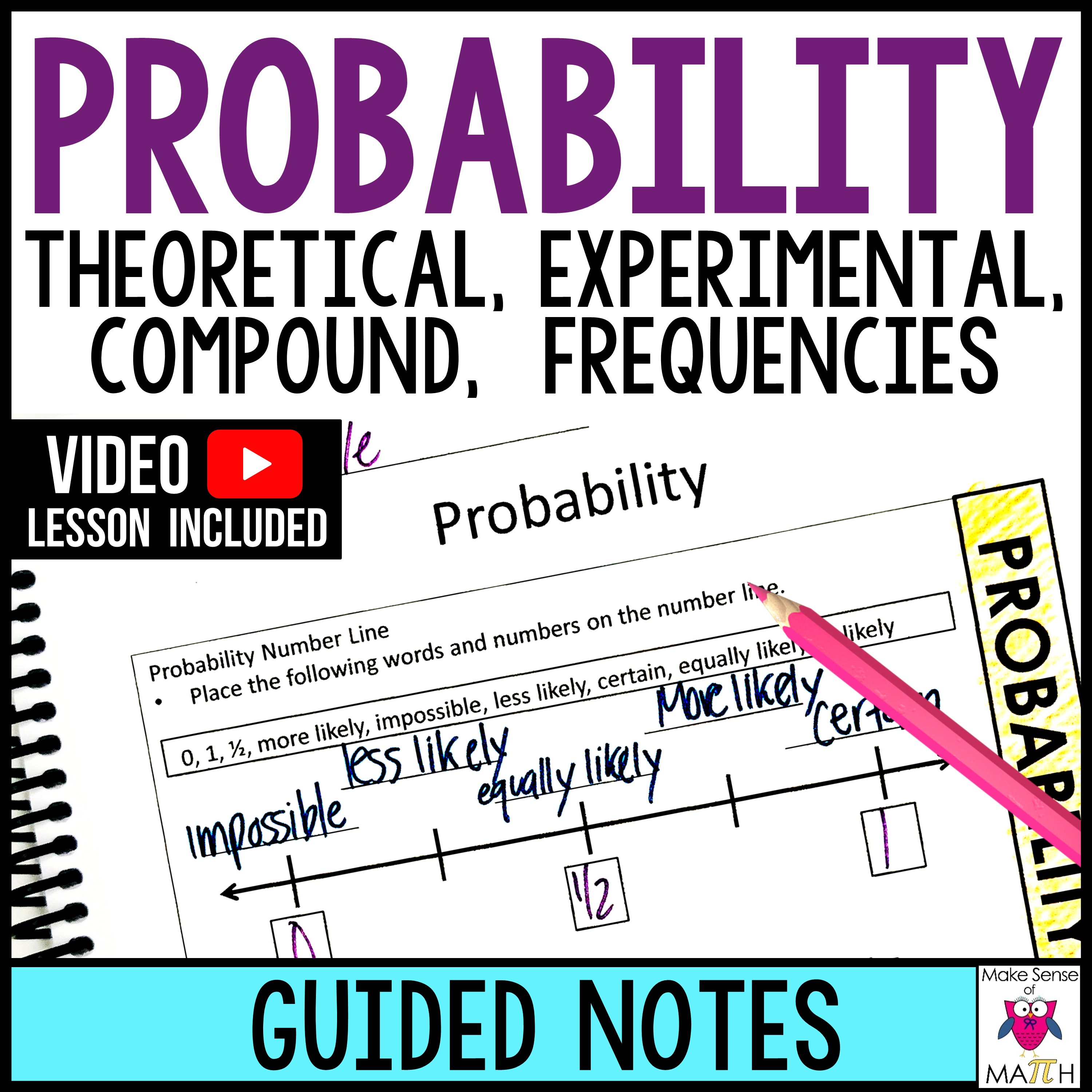 Probability Guided Notes 7th Grade Math Notes