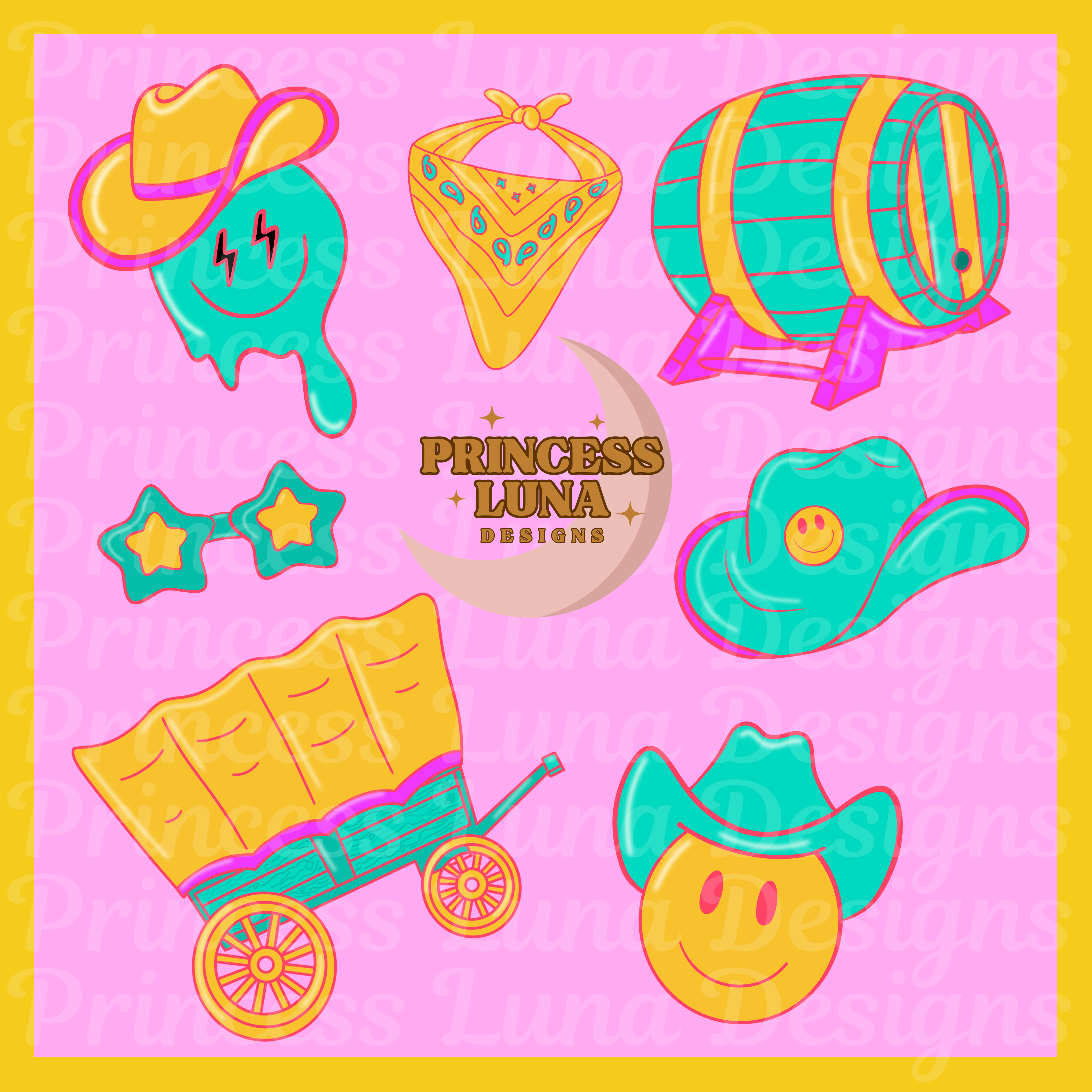 Groovy western clipart bundle - Payhip