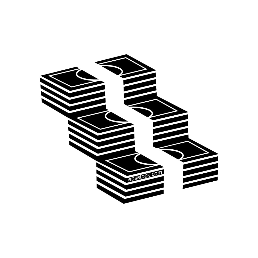 symbol of corrupt justice, black isolated vector silhouette