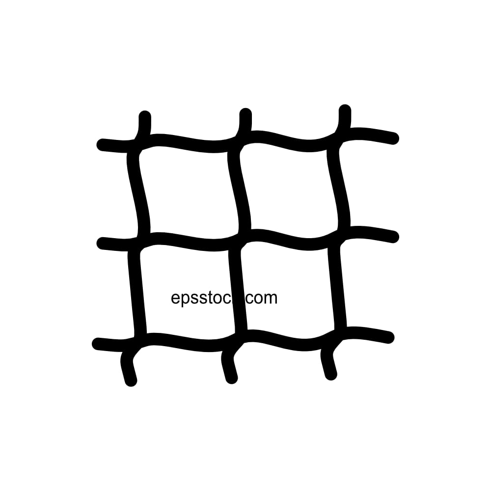 net symbol, black isolated vector silhouette