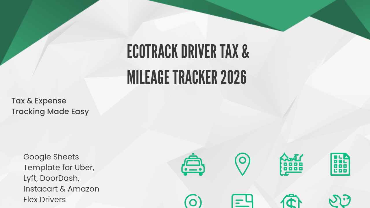 EcoTrack Driver Tax & Mileage Tracker 2026 - Payhip