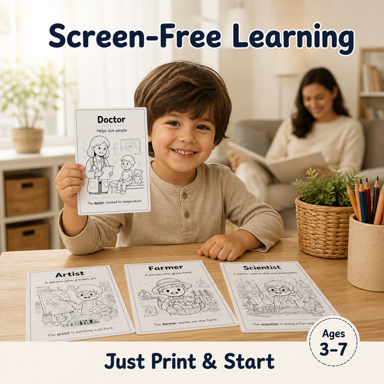 6 Jobs Flashcards for Kids (Printable PDF) – Fun & Simple Learning