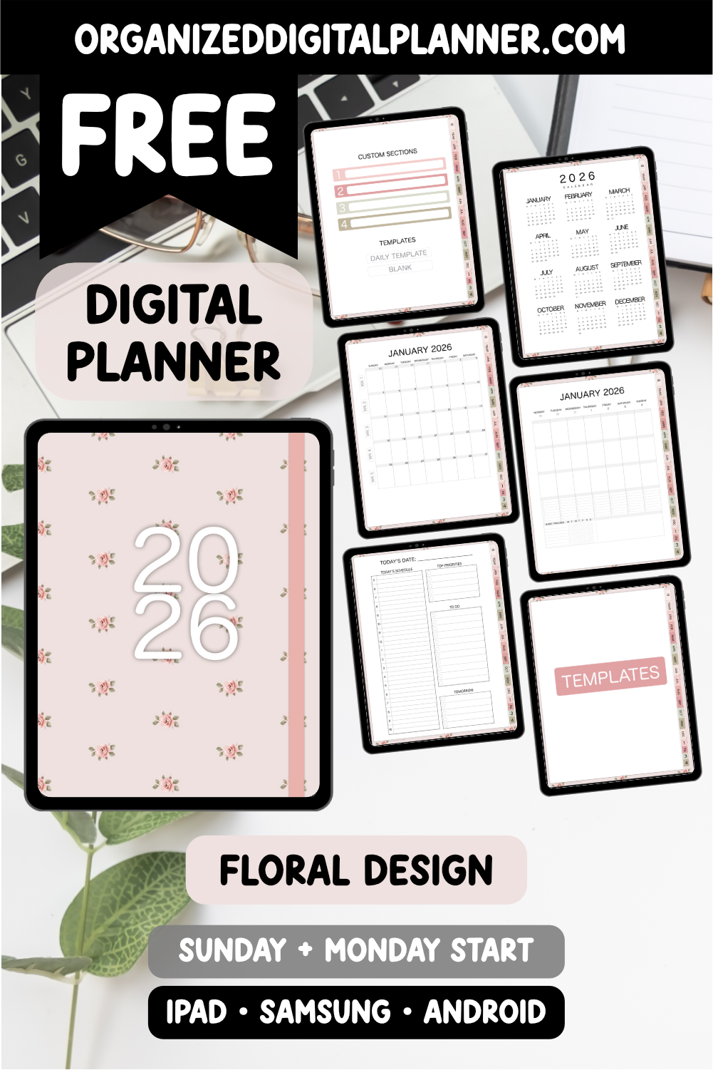 Free 2026 Digital Planners