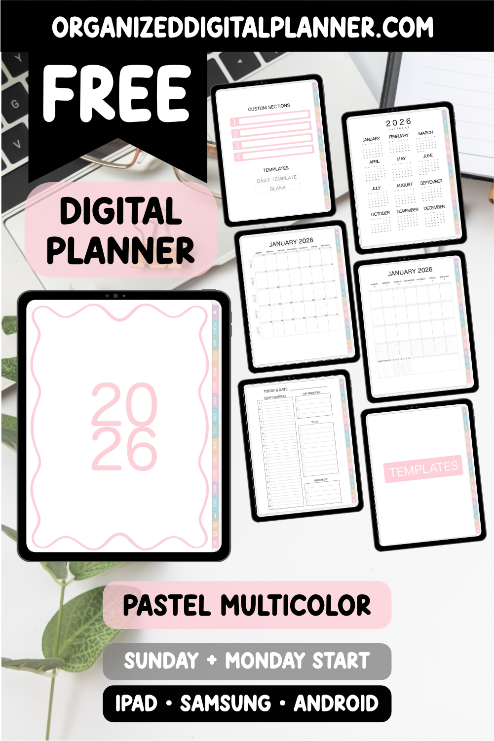 Free 2026 Digital Planners