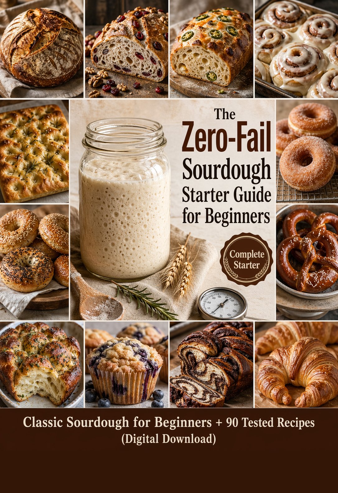 Zero-Fail Sourdough Starter Beginner Kit 90 Sourdough Recipes Bundle ...