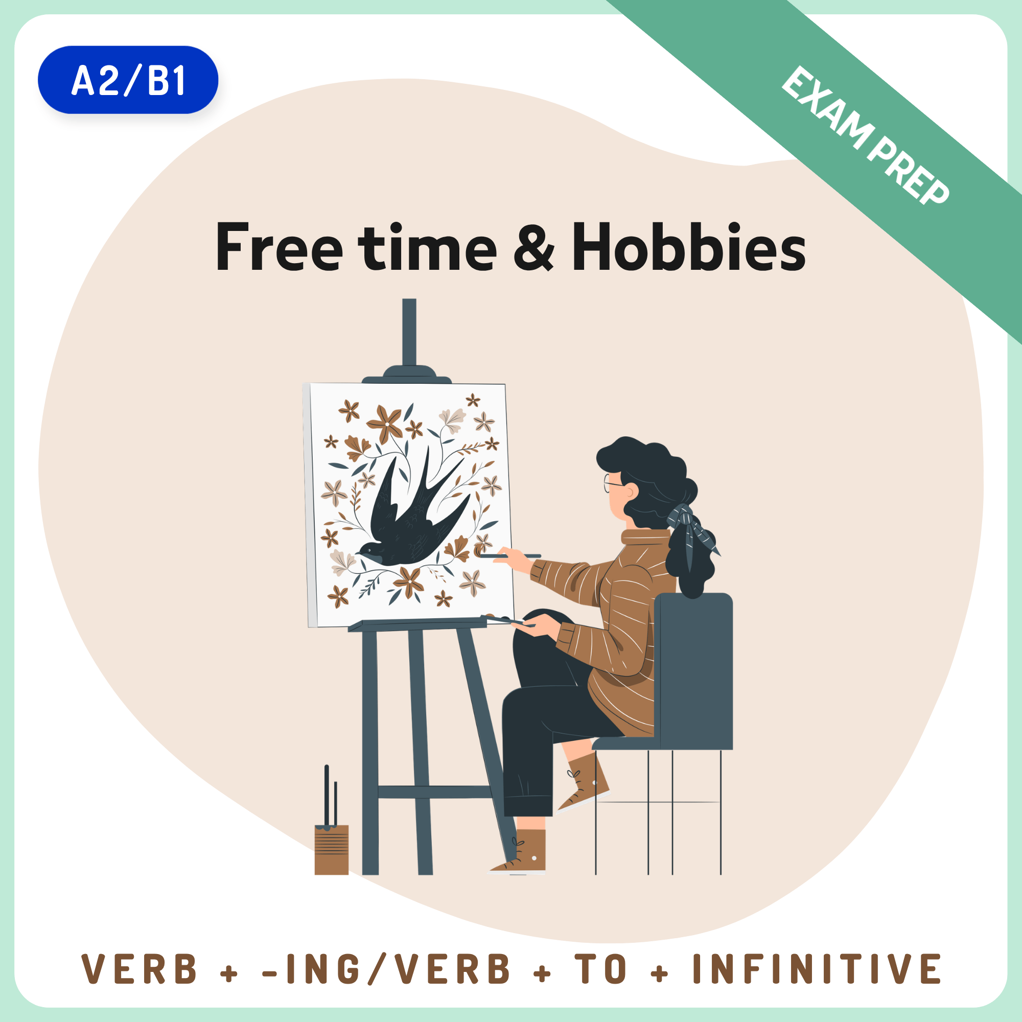 Free time & hobbies | Verb patterns | E8 Exam Prep | A2/B1 - Payhip