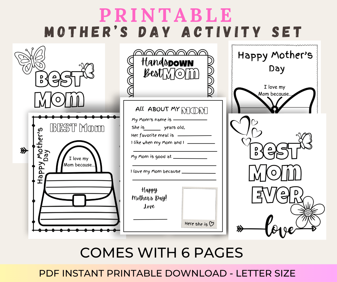 Mother’s Day Activity Set Printable - Payhip