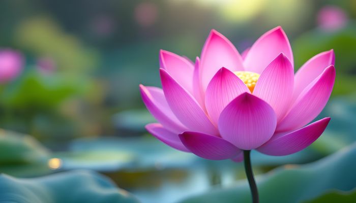 Lotus Flower, Flower, Desktop Wallpaper - Ai Generated