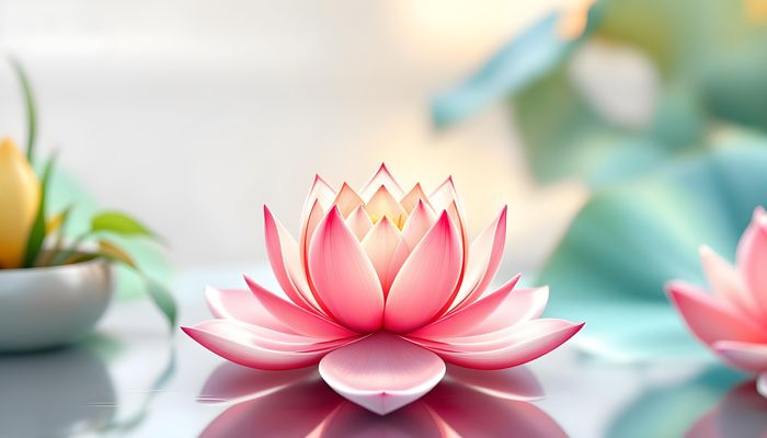 Lotus Flower, Indoor, Digital Art, Flower, Desktop Wallpaper - Ai Generated