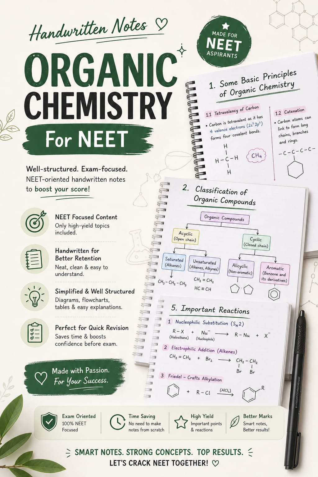 Organic Chemistry Handwritten Notes for NEET
