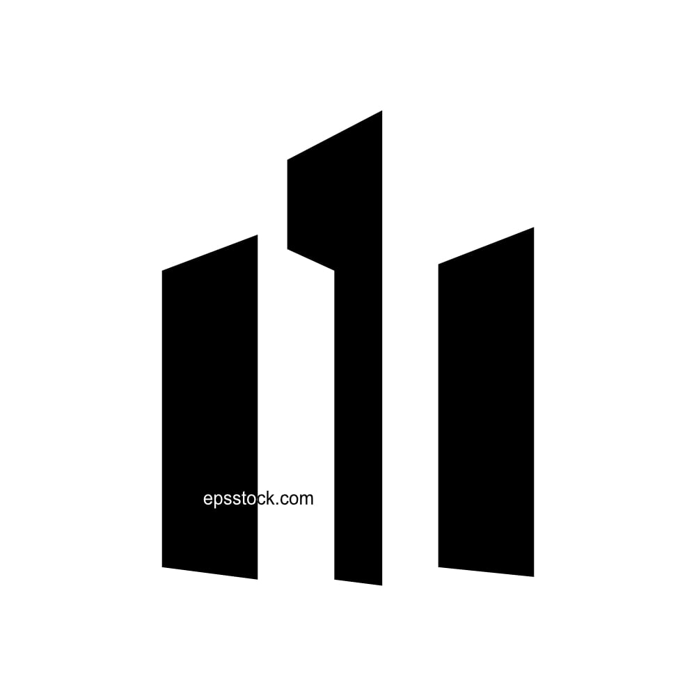 corporation logo , black isolated vector silhouette