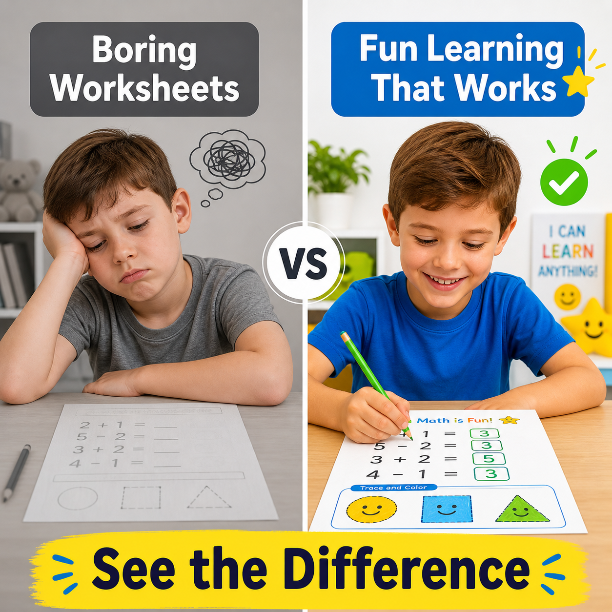 Shapes Made Easy! 20 Printable Coloring Worksheets for Ages 3–6